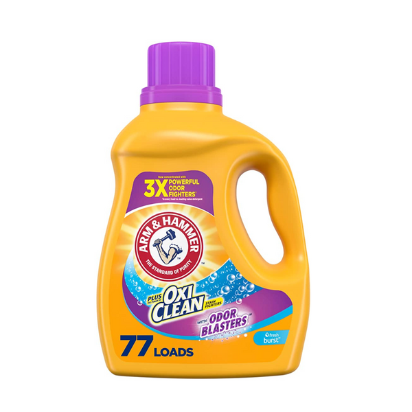 Arm &amp; Hammer Lavandería líquida 100.5 oz más OxiClean Odor Blasters Fresh Burst