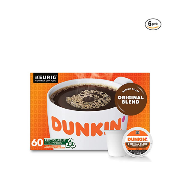 60 Pack Of Dunkin’ Original Blend Medium Roast Coffee K-Cup Pods