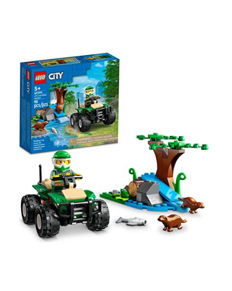 Juego de juguetes para construir LEGO City ATV y Hábitat de nutria (90 piezas)