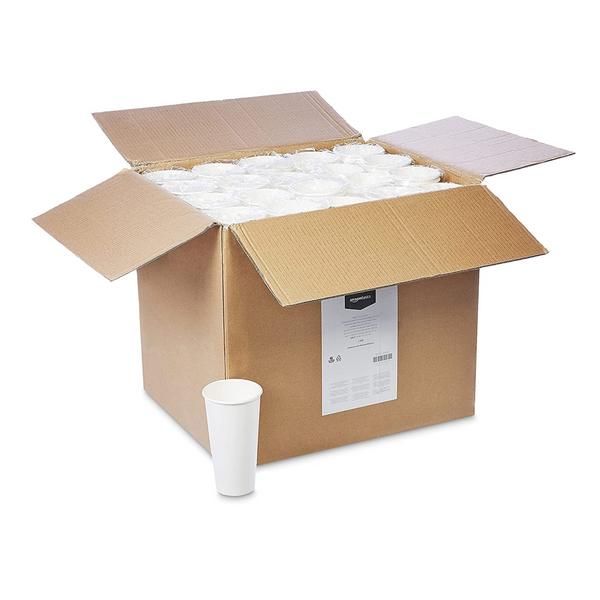 1000 vasos calientes de papel Amazon Basics, 10 oz