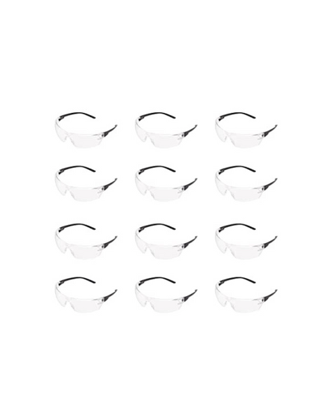 AmazonCommercial 12 Pack of Double Lens Anti-Scratch Safety Glasses