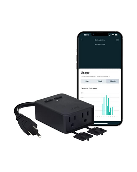 Wyze Dual Outlets Energy Monitoring 2.4GHz WiFi Smart Outdoor Plug