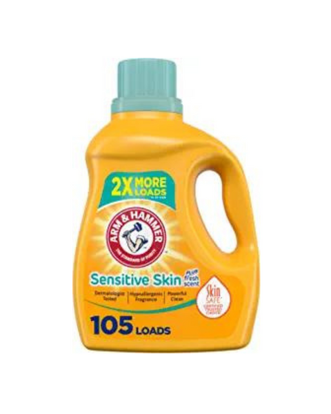 Arm & Hammer Sensitive Skin Plus Fresh Scent 105 Loads Liquid Laundry Detergent