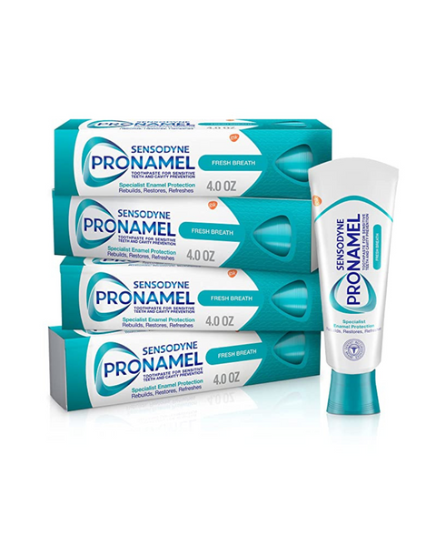 Paquete de 4 pastas dentales sensibles Sensodyne Pronamel de 4 onzas