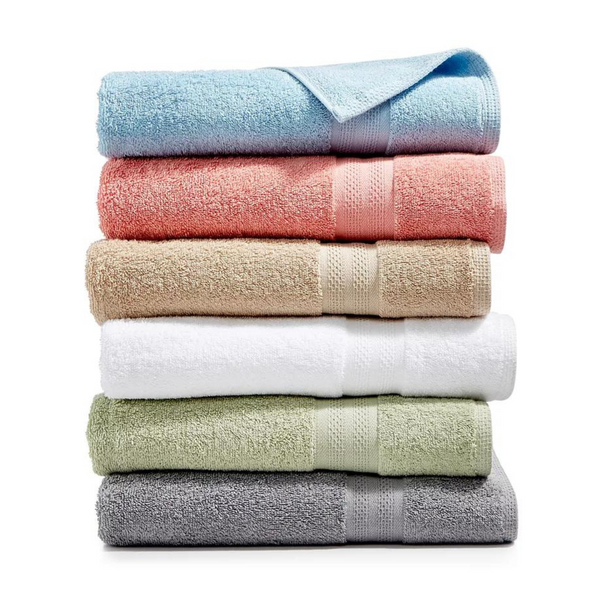 Soft Spun Cotton Solid Bath Or Hand Towels (6 Colors)