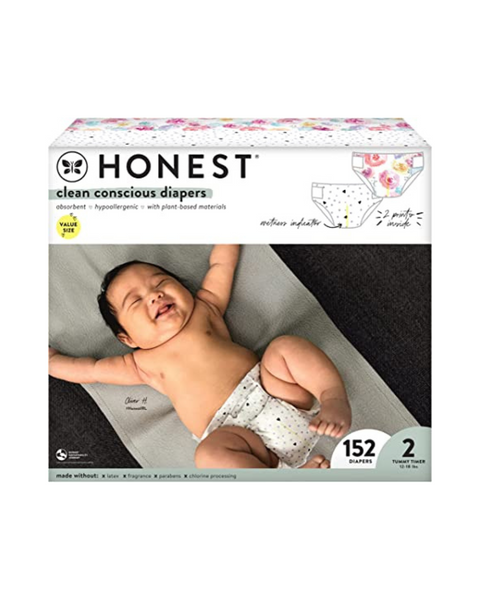 Pañales Clean Conscious de The Honest Company, 152 piezas, caja Super Club