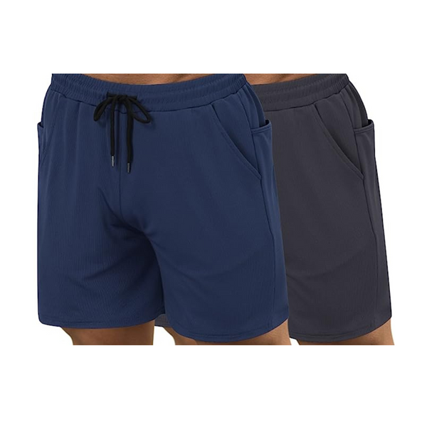 2 pantalones cortos deportivos de malla de secado rápido para hombre (4 colores)