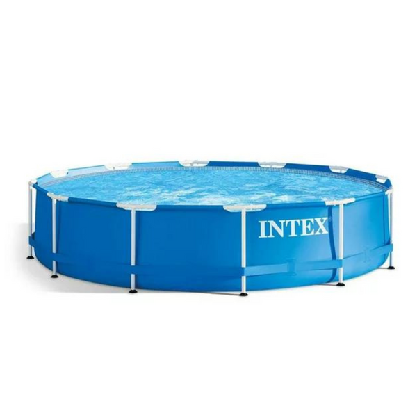 Piscina redonda sobre el suelo Intex de 12 pies x 30 pulgadas, fácil de instalar