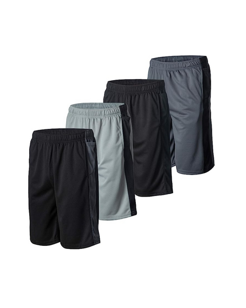 Pack de 4 pantalones cortos de baloncesto de secado rápido para hombre Activewear