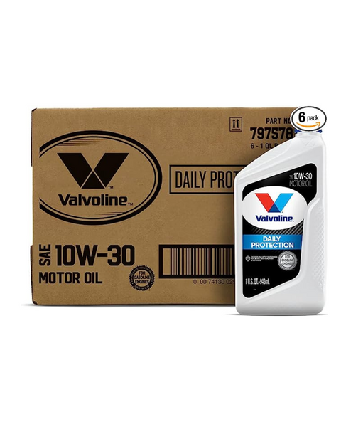 Caja de 6 aceites de motor convencionales Valvoline Daily Protection 10W-30