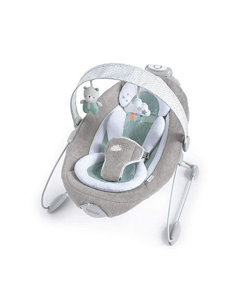 Ingenuity SmartBounce Automatic Baby Bouncer Seat with White Noise, Music, -Toy Bar