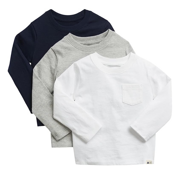 3 GAP Baby Boys' Long-Sleeve Tees