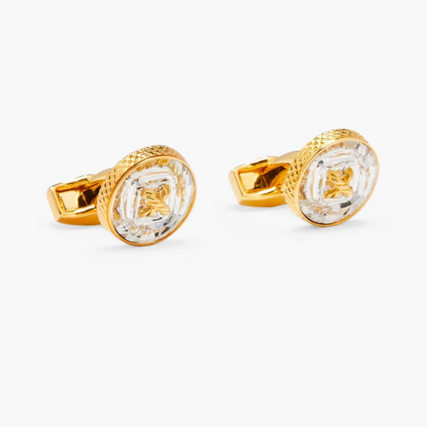 Tateossian Gold-Tone Swarovski Crystal Cufflinks