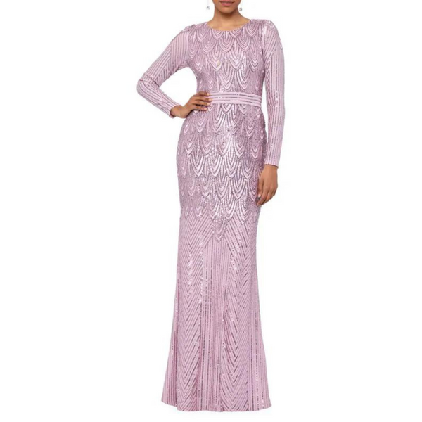 Betsy & Adam Sequin Mermaid Gown