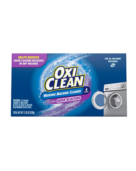 Limpiador de lavadora OxiClean con desintegradores de olores (4 unidades)