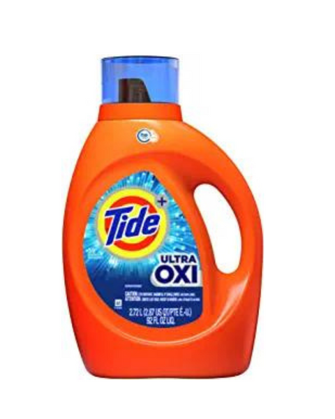 4 Bottles of Tide Ultra Oxi Laundry Detergent Liquid Soap (92 Fl Oz)