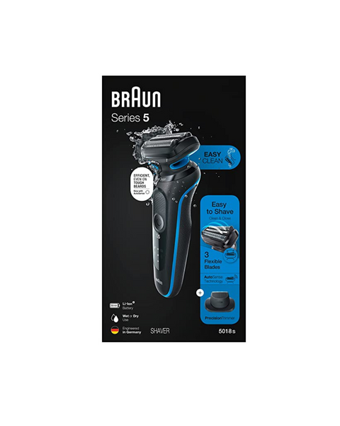 Braun Series 5 Rechargeable Wet & Dry Men’s Electric Shaver with Precision Trimmer