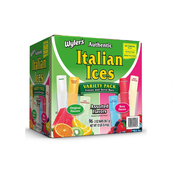 96 Pack Of Wyler’s Authentic Italian Ice Freezer Bars