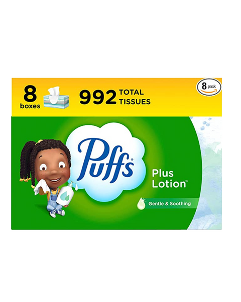 Get 24 Family Boxes of 124-Ct Puffs Plus Lotion Facial Tissues