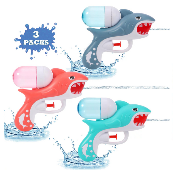 3 Shark Squirt Water Blaster Guns