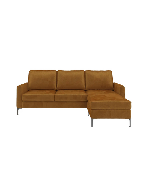 Novogratz Chapman Reversible Sectional Sofa and Floating Ottoman