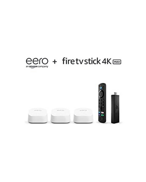 Sistema Amazon eero 6+ (paquete de 3) con FireTV Stick 4K Max