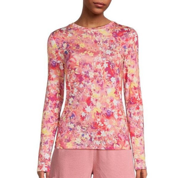 BCBG Maxazaria Floral Long Sleeve Top