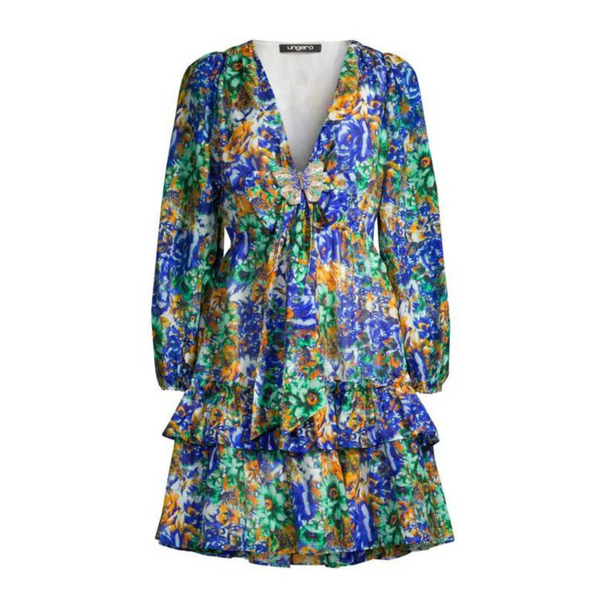 Ungaro Tara Floral Silk-Blend Dress