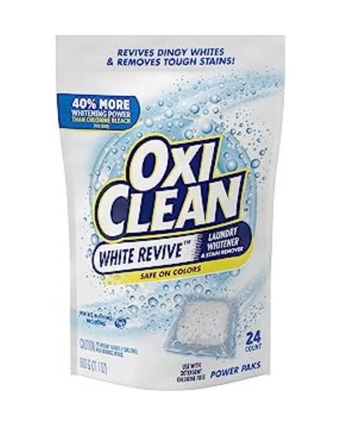 OxiClean White Revive Laundry Whitener & Stain Remover Power Paks (24 Count)