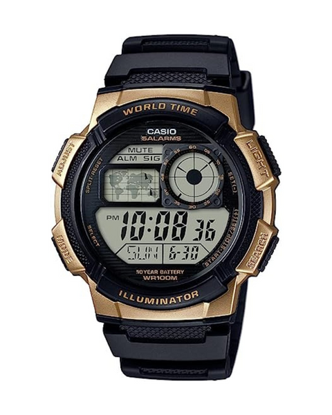 Casio Men's '10 Year Battery' Quartz Stainless Steel and Resin Watch