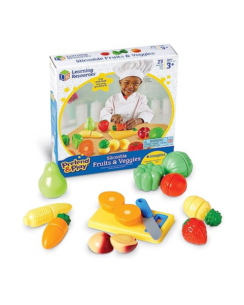 Learning Resources Pretend & Play Fruit, Cutting Fruits and Veggies Toy