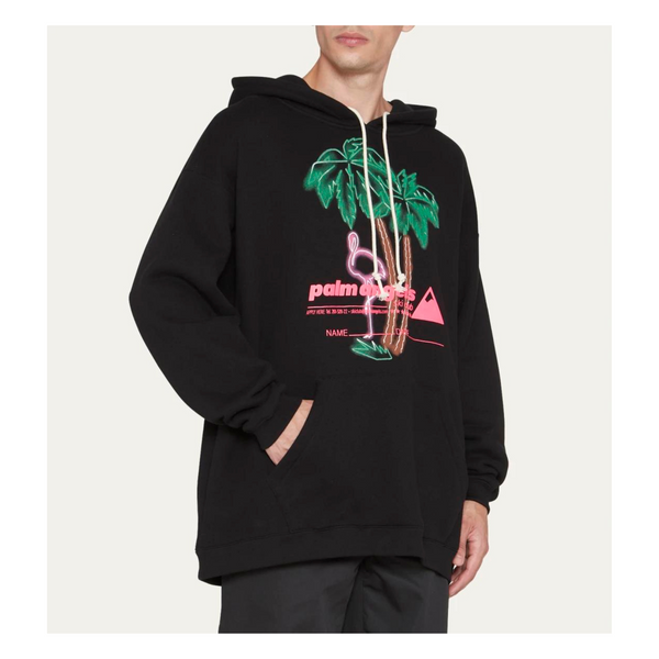 Palm Angels Men's Neon Palm Tree Hoodie