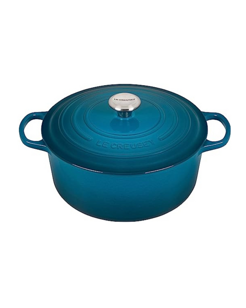 Le Creuset Enameled Cast Iron Signature 7.25 qt Round Dutch Oven, Deep Teal