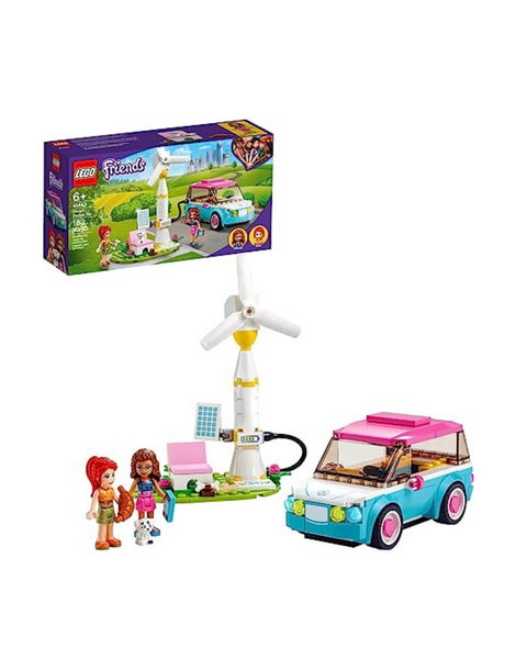 LEGO Friends Coche eléctrico de Olivia con minimuñeca Mia y figura de cachorro