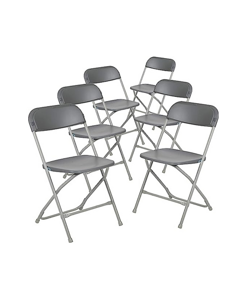 Flash Furniture Pack de 6 sillas plegables de plástico Hercules