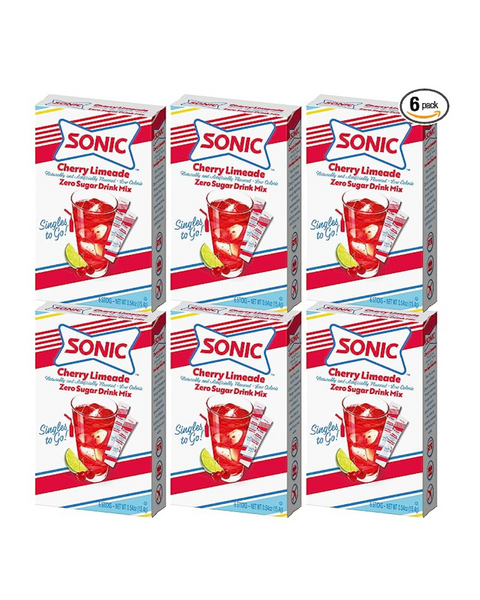 Mezcla de bebida en polvo Sonic Singles to Go, lima de cereza (6 cajas)