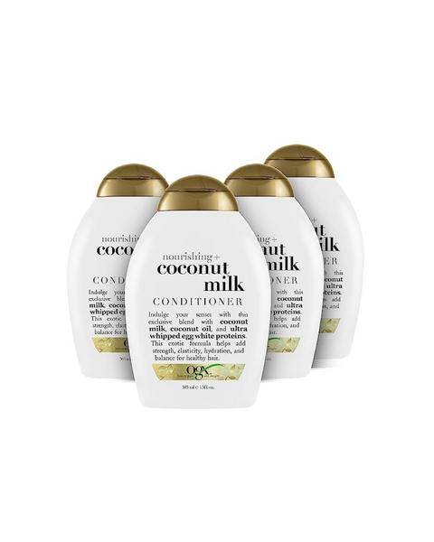 4 Bottles of OGX Nourishing + Coconut Milk Moisturizing Conditioner