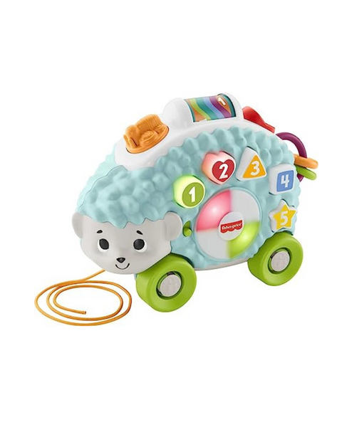 Fisher-Price Linkimals Learning Toy Happy Shapes Hedgehog Pull Along With Interactive Music And Lights