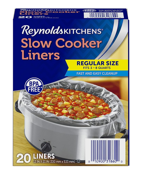 Reynolds Kitchens Slow Cooker Liners, Regular (Fits 3-8 Quarts), 20 Count