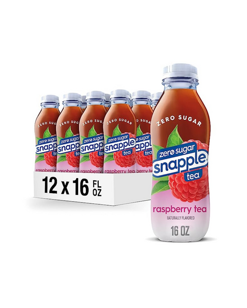 Paquete de 12 té de frambuesa Snapple Zero Sugar, 16 onzas líquidas