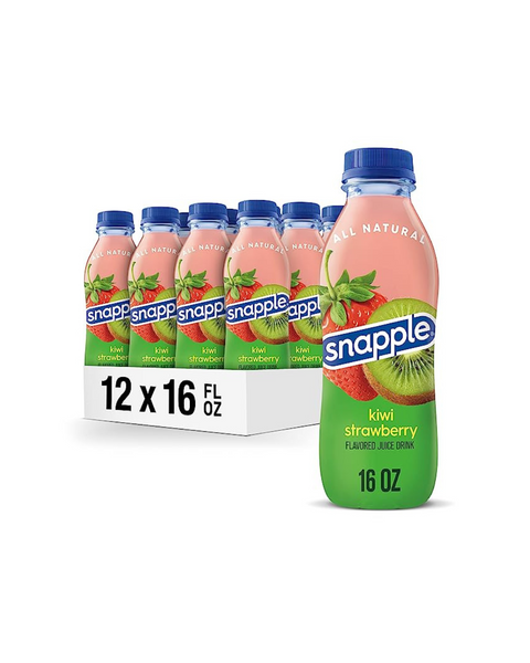 12 Bottles Of 16oz Snapple Kiwi Strawberry