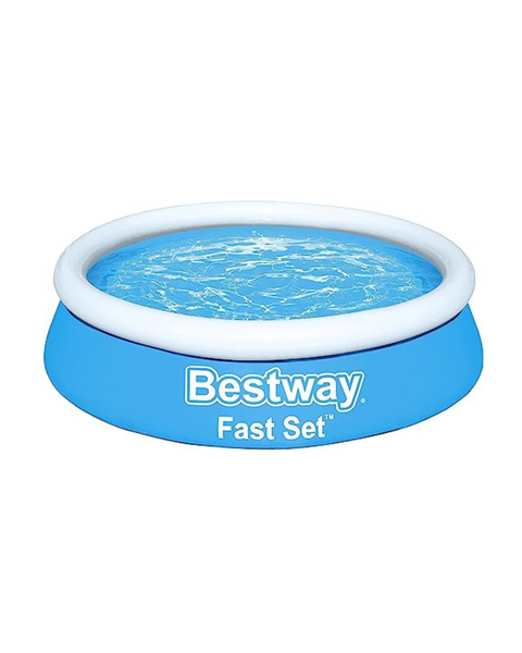 Piscina al aire libre inflable redonda sobre el suelo Bestway Fast Set de 6 pies x 20 pulgadas