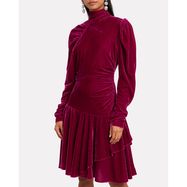 Vestido de terciopelo rosa Rotate Birger Christensen