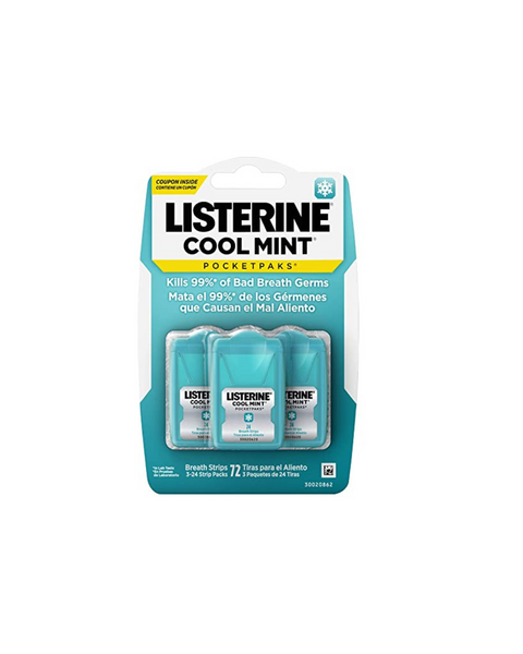 6 Packs Of Listerine Cool Mint Breath Strips