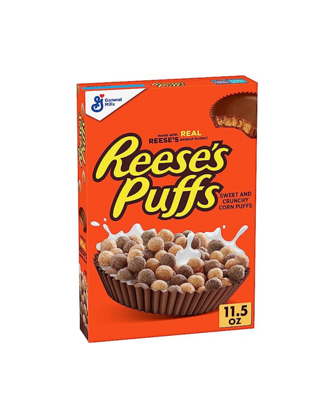 Box of Reese’s Puffs Chocolate Peanut Butter Cereal