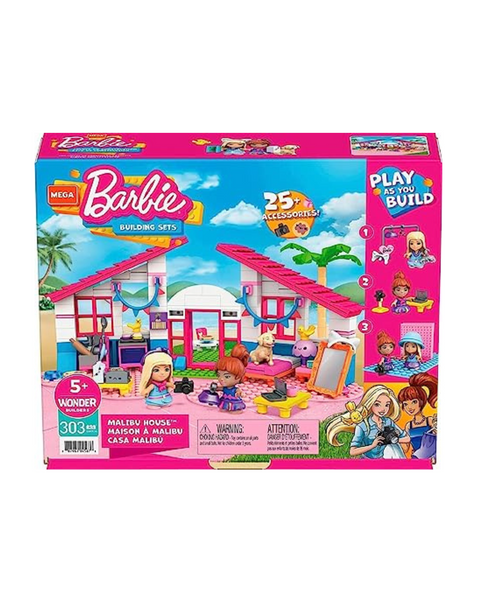 MEGA Barbie Building Toys Playset, Malibu Dream House