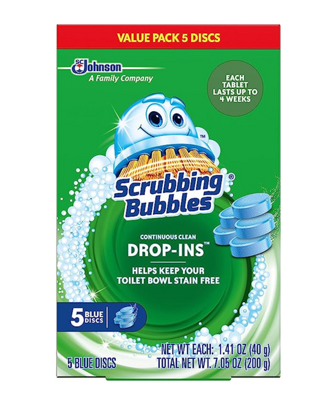 Scrubbing Bubbles Drop-Ins Toilet Cleaning Tablets, Toilet Bowl Stain Remover (5 Count)