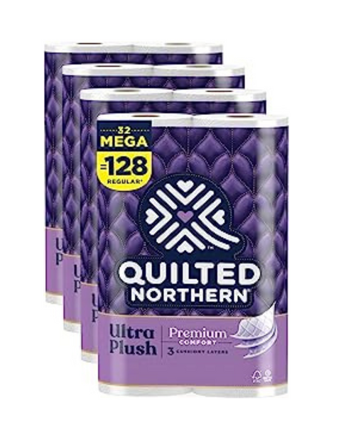 Quilted Northern Ultra Plush Toilet Paper (32 Mega Rolls = 128 Regular Rolls)