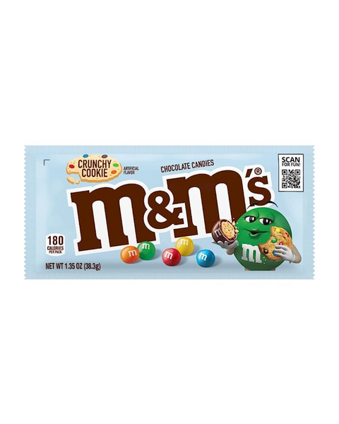 Paquete de caramelos de chocolate con leche y galleta crujiente de nuevo sabor M&amp;Ms tamaño único