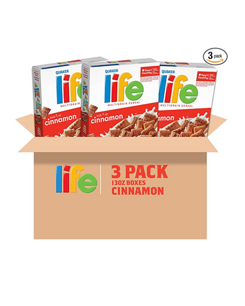 3 cajas de cereal de desayuno Cinnamon Life